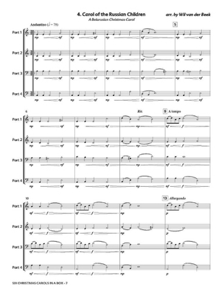 Six Christmas Carols in a Box - Partition
